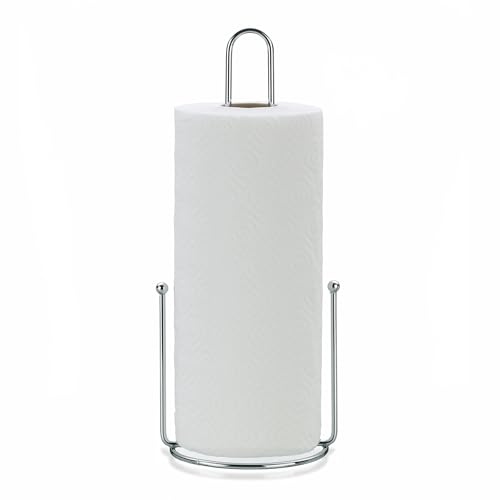 kela Küchenrollenhalter stehend, auch für dicke Rollen, Küchenpapierhalter 33 cm hoch, GLOBUL, Metall