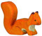 Holztiger Eichhörnchen, stehend, orange, 80107