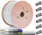 Trendsky [+20xStecker] 50m Quattro Kabel Antennenkabel 4-Fach Digital Quad 4 in 1 LNB Sat 100dB Koaxial Koax Full HD 3D
