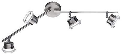 ACTION by WOFI Deckenleuchte, 4-flammig Morgan Energieeffizenzklasse A+, Kelvin 3000, Lumen 400, 4 x LED / 5 W, 8 x 15,5 x 71,5 cm, chrom 733604010000
