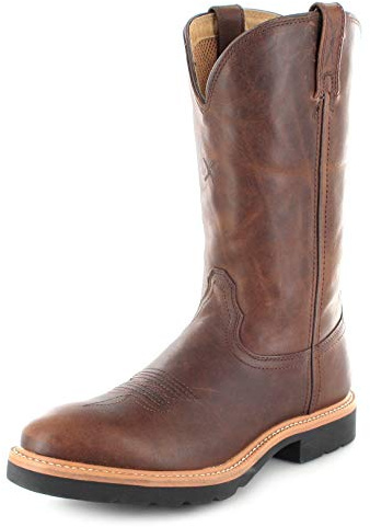 Twisted X Boots Damen Cowboy Stiefel 1736 Cowboy Work Lederstiefel Westernreitstiefel Braun 40.5 EU