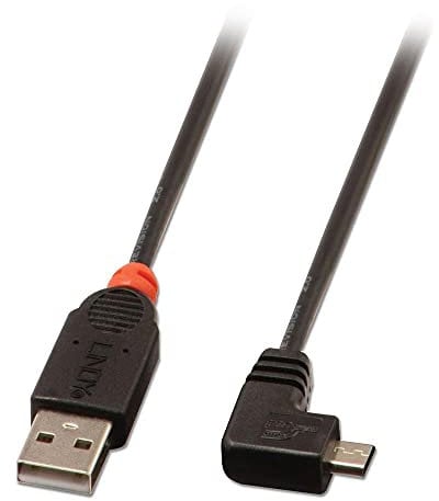 Lindy Câble USB 2.0 Type A/Micro-B coudé, 1m