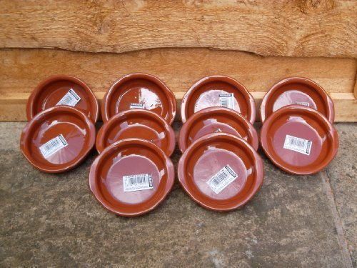 Set of 10 10cm Terracotta Tapas Dishes