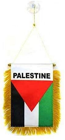 AZ FLAG - Wimpel Palästina - 15x10 cm - Palästinensische Mini Flagge 10 x 15 Cm - Auto Pennant Spezielle Auto