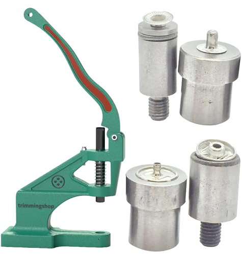Trimming Shop Handpresse Maschine mit Feder Werkzeug Stanzen Set Set in Größen 12.5 Or 15mm - Ausrüstung Zum Nähen, Leder Handarbeiten, und Bekleidung Reparatur - 15 mm