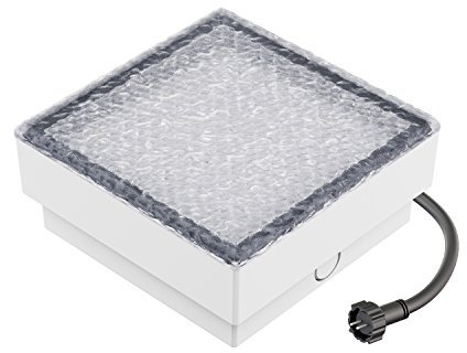 ledscom.de LED Pflasterstein Bodeneinbauleuchte GORGON für außen, IP67, eckig, 15 x 15cm, kaltweiß