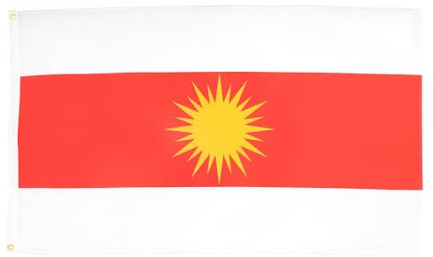 AZ FLAG - Flagge Jesiden Yazidism Neu - 150x90 cm - Yeziden Kurdisch Eziden Fahne 100% Polyester mit Messing-Ösen - 110g