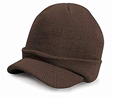 noTrash2003 Strickmütze mit Schirm Wollmütze gestrickte Mütze Wintermütze mit Schild Skimütze Snowboardmütze Damenmütze Herrenmütze Winterstrickmütze Strickmützen Wollmützen