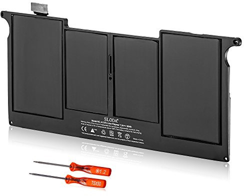SLODA Battery Compatible with Apple MacBook Air 11-Inch A1375(A1370,2010 Version,ONLY) Fitting for MacBook Air 11 MC505 MC506 MC505LL/A MC506LL/A MC507LL/A Laptop Battery[Li-Polymer 7.4V 5200mAh]