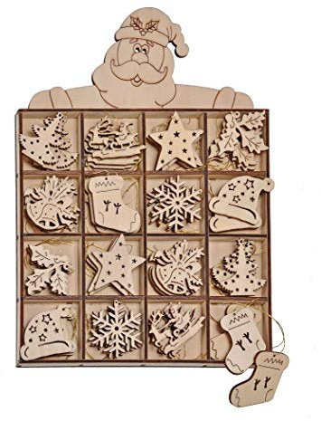 48-teiliges Holz-Anhänger Set