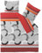 CelinaTex Style Bettwäsche 200 x 220 cm 3teilig Mikrofaser Fleece Bettbezug Elana Streifen Kreise rot schwarz grau