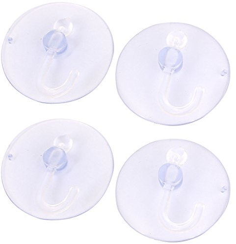 sourcing map Saugnapf Haken Home Bad Wand Fenster Saugnapf Haken 50mm Dia transparent Blau 4STK. de