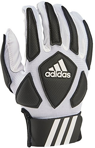 adidas Scorch Destroyer Youth Full Finger Lineman's Handschuhe, Weiß/Schwarz, Größe XL