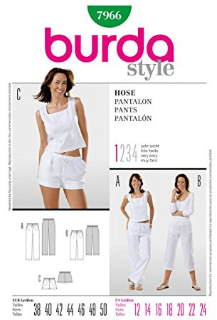Burda Style Schnittmuster B7966 Damenhosen