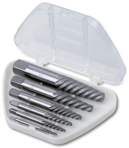 Beta 1430/S8 - Serie di estrattori conici per viti e prigionieri danneggiati destrorsi in astuccio di plastica