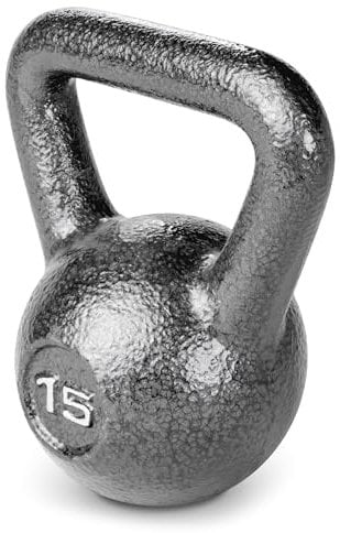 MARCY Hammertone Kettle Bell 6,8 kg-Workout-Gewichte HKB-015, Schwarz, 6.8 kg