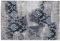 REAL ROSE Vintage Patchwork Velour Teppich in grau-blau, Größe: 40x60 cm
