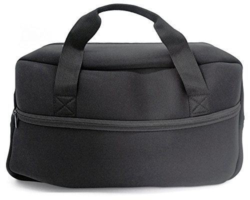 Orchidtent Portable Travel Storage Case Skin Pouch Bags for Bose SoundTouch 30 Series III Wireless Music System with Handle Strap and Water Power Adapter (Black)