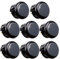 Sanwa Lot de 8 boutons poussoirs OBSF-30 d'origine 30 mm – pour jeux vidéo Arcade Jamma et console de jeux d'arcade (gris) S@NWA