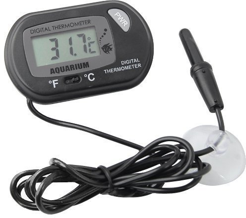 chinkyboo Accessotech Digital LCD Termometro Acquario Pesci Terrario Acqua Marino Adesivo Sonda