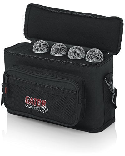 Gator Padded Bag for Upto 4 Mics with Exterior Pockets for Cables