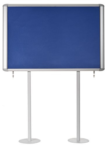 Bi-Office Outdoor Display Case Mastervision, Post Mount Weather Proof, Blue Felt, 97,8 x 97,3 cm (12xA4)