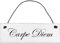 Anika Shabby Chic Vintage Dekoschild Carpe Diem Dekoschild Türschild, Dekoratives Zeichen, Weiß, Kunststoff, Klein