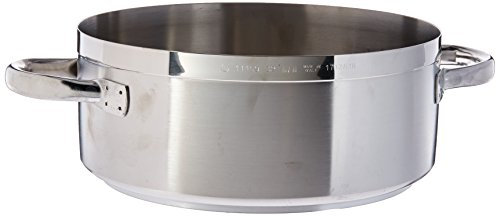 PADERNO WORLD CUISINE 11109-32 Casseruola Bassa, Due Maniglie, in Acciaio Inox, 32 cm