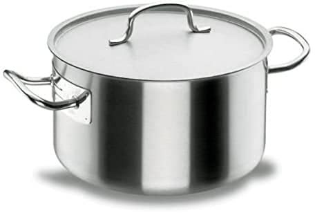 Lacor Chef-Classic 50037 - Cacerola alta con tapa, Acero Inoxidable 18/10, 36 cm