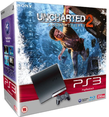 Sony PlayStation 3 Slim Console (250GB Model) with Uncharted 2: Among Thieves (PS3) [Import anglais]