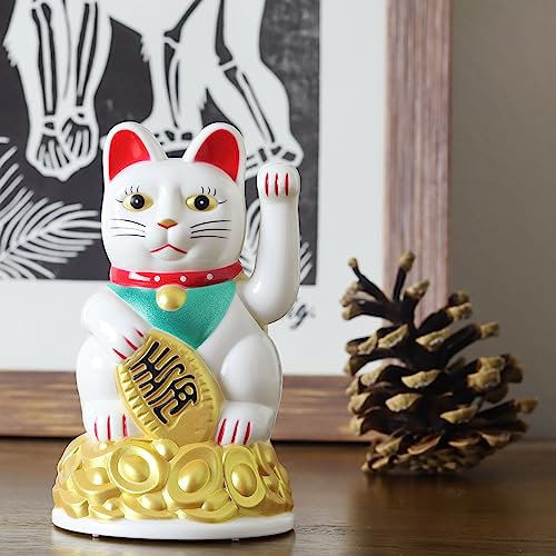 Freak Scene Glückskatze - Maneki-Neko - Winkekatze - 11 cm - weiß