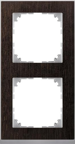 Merten M-Pure Decor-Rahmen, 2 Fach, wenge/Aluminium, MEG4020-3671