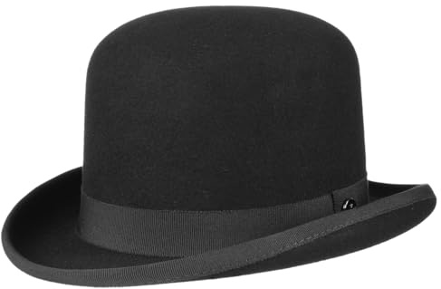 Lierys Bowler Wool Felt Elegant Unisex Spring Winter Black