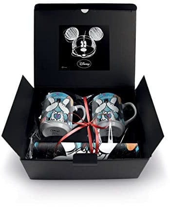 EGAN Set 2 Mug Impilabili Mickey con 2 Tovagliette Blu