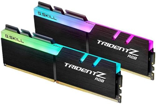 G.SKILL F4-3600C17D-32GTZR 32 GB (16 GB x 2) Trident Z RGB Series DDR4 3600 MHz Dual Channel Memory Kit - Black with full length RGB LED light bar CL17