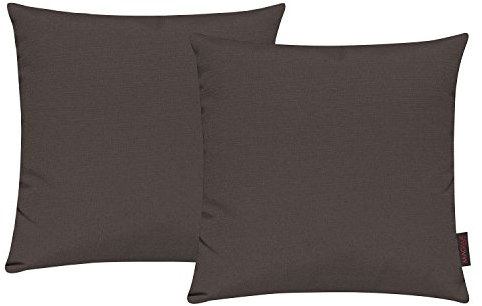 Fino Kissenhülle ca. 40 x 40 cm hochwertig & knitterarm Farbe 70 Braun (2er Set)