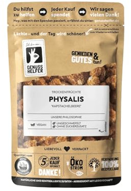 Bremer Gewürzhandel Physalis, getrocknet, ganz, Trockenfrüchte ohne Zuckerzusatz & ungeschwefelt, 150g