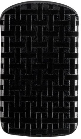 Cellular Line Tasche mit display-reinigendem Innenfutter für Apple iPhone 4 Smartphones schwarz