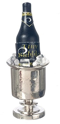 Farrow Industries NEU Puppenhaus Miniatur Pub Zubehör Champagner auf EIS in Silber Eimer 11138