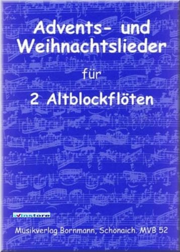 Bornmann ADVENTS- und WEIHNACHTSLIEDER für 2 Altblockflöten - Altblockflöte Noten [Musiknoten]