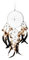 70cm x 21cm Dreamcatcher Weiß Traumfänger 5 Ringe Gute Träume