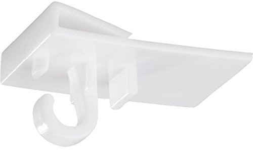 LEMAX® Ceiling-Clip, zum Einhängen an T-Schiene PVC 19 x 30 mm 10 Stück/Packung | Haken | Deckenhaken | Deckenbefestigung