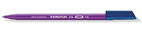 STAEDTLER 326-6 Fasermaler Noris Club, circa 1.0 mm, auswaschbar, 10 Stück im Kartonetui, violett
