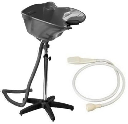 ShopHair Pack lave-tête coiffure Black avec douchette, SINK, Acier inoxydable, taille unique, Moderne, Multicolore, 1 hole