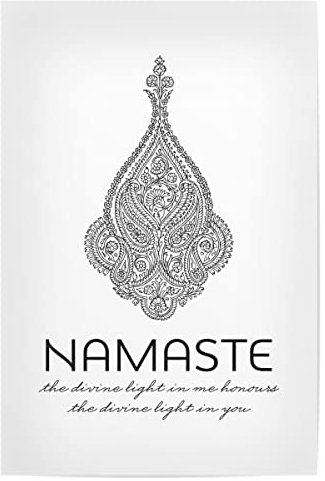 artboxONE Poster 30x20 cm Yoga Typografie Namaste Mehndi hochwertiger Design Kunstdruck - Bild Namaste Namaste Yoga