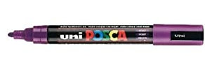 Uni Posca Marker PC- 5 M, Glas, Feine Rindspitze, 2,5 mm Violet