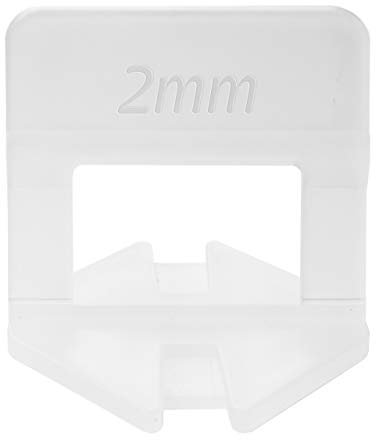 Lantelme 100 Stück Fliesennivelliersystem Zuglaschen für 2mm Fugenbreite | Laschen für Fliesenhöhe 3mm bis 15mm | Fliesen Nivelliersystem, Fliesenverlegehilfe, Fliesennivellierungssystem (2mm)