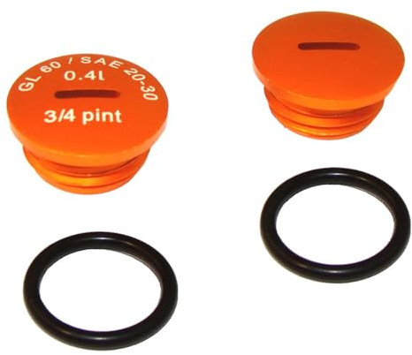SET Verschlußschraube - Alu orange mit O-Ringen S51, S53, S70, SR50, SR80, KR51/2