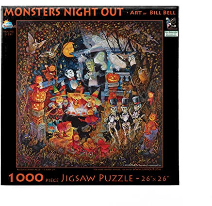 Sunsout 21891 - Bell: Gruselparty - 1000 Teile Quadratpuzzle