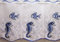 1 Stück Scheibengardine Fische in Blau ca. 16 cm breit, Höhe 33